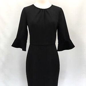 J.crew black dress bell sleeve pointe dress size 0